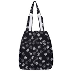 Weed Pattern Center Zip Backpack