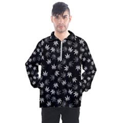 Weed Pattern Men s Half Zip Pullover