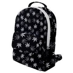 Weed Pattern Flap Pocket Backpack (small)