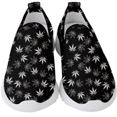 Weed Pattern Kids  Slip On Sneakers