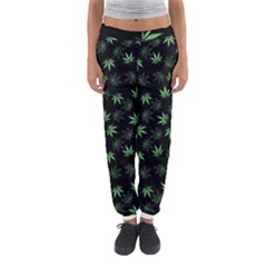 Weed Pattern Women s Jogger Sweatpants by Valentinaart