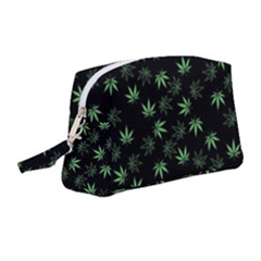 Weed Pattern Wristlet Pouch Bag (medium)