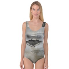 Awesome Fantasy Whale With Women In The Sky Princess Tank Leotard  by FantasyWorld7