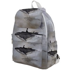 Awesome Fantasy Whale With Women In The Sky Top Flap Backpack