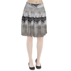 Awesome Fantasy Whale With Women In The Sky Pleated Skirt by FantasyWorld7