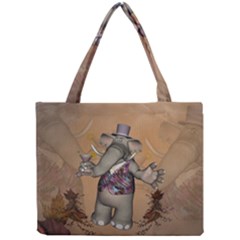 Funny Cartoon Elephant Mini Tote Bag by FantasyWorld7