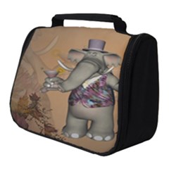 Funny Cartoon Elephant Full Print Travel Pouch (small) by FantasyWorld7