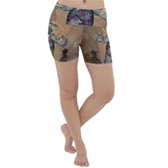 Funny Cartoon Elephant Lightweight Velour Yoga Shorts by FantasyWorld7