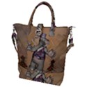 Funny Cartoon Elephant Buckle Top Tote Bag View1