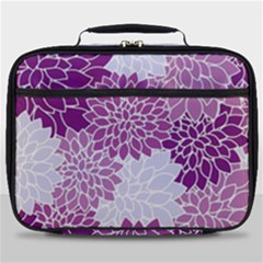 Purple Dahlias Design Full Print Lunch Bag by WensdaiAmbrose