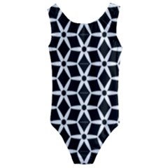 No Interruptions - Geometric Design Kids  Cut-out Back One Piece Swimsuit by WensdaiAmbrose