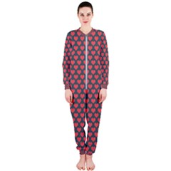 Love Hearth Texture Onepiece Jumpsuit (ladies)  by Pakrebo