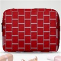 Red Illustrations Background Make Up Pouch (Large) View1