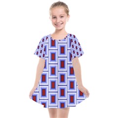 Abstract Square Illustrations Background Kids  Smock Dress by Pakrebo