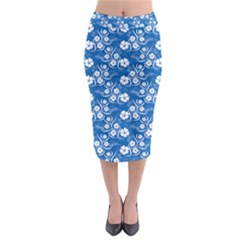 Background Blue Colors Midi Pencil Skirt