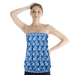 Background Blue Colors Strapless Top