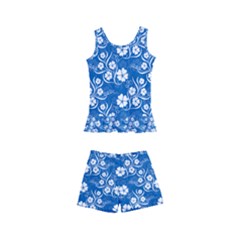 Background Blue Colors Kids  Boyleg Swimsuit