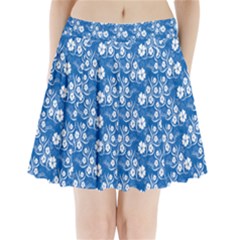 Background Blue Colors Pleated Mini Skirt by Pakrebo