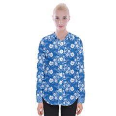 Background Blue Colors Womens Long Sleeve Shirt