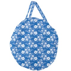 Background Blue Colors Giant Round Zipper Tote