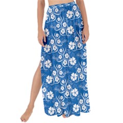 Background Blue Colors Maxi Chiffon Tie-Up Sarong