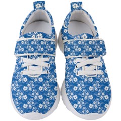 Background Blue Colors Kids  Velcro Strap Shoes