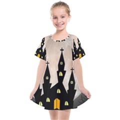 Halloween Illustration Decoration Kids  Smock Dress by Pakrebo