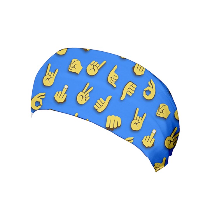 Emojis Hands Fingers Background Yoga Headband