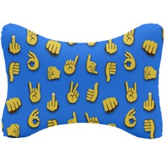 Emojis Hands Fingers Background Seat Head Rest Cushion by Pakrebo