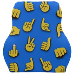 Emojis Hands Fingers Background Car Seat Velour Cushion  by Pakrebo