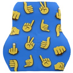 Emojis Hands Fingers Background Car Seat Back Cushion  by Pakrebo