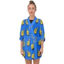 Emojis Hands Fingers Background Half Sleeve Chiffon Kimono View1