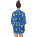 Emojis Hands Fingers Background Half Sleeve Chiffon Kimono View2