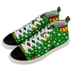 Illustration Background Paper Stars Men s Mid-top Canvas Sneakers by Pakrebo