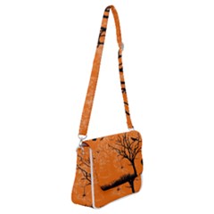 Halloween Illustration Decoration Shoulder Bag With Back Zipper