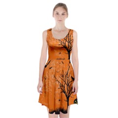 Halloween Illustration Decoration Racerback Midi Dress by Pakrebo