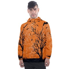 Halloween Illustration Decoration Men s Front Pocket Pullover Windbreaker