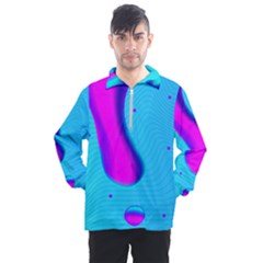 Liquid Abstract Modern Design Men s Half Zip Pullover