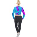 Liquid Abstract Modern Design Long Sleeve Cropped Velvet Jacket View2