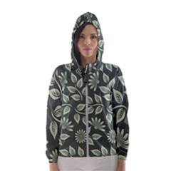 Flowers Pattern Spring Nature Women s Hooded Windbreaker by Pakrebo