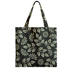 Flowers Pattern Spring Nature Zipper Grocery Tote Bag by Pakrebo