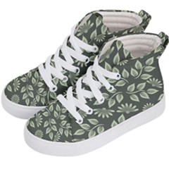 Flowers Pattern Spring Nature Kids  Hi-top Skate Sneakers by Pakrebo