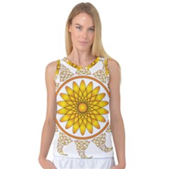 Rosette Model Ornament Braid Women s Basketball Tank Top by Pakrebo