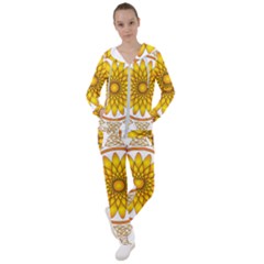 Rosette Model Ornament Braid Women s Tracksuit by Pakrebo