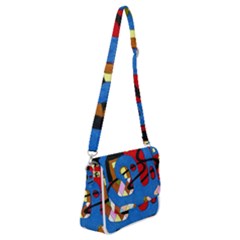 Creativeness Art Illustration Shoulder Bag With Back Zipper