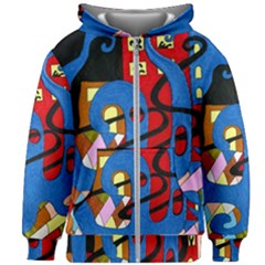 Creativeness Art Illustration Kids  Zipper Hoodie Without Drawstring by Pakrebo