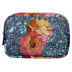 Pattern Rose Yellow Background Make Up Pouch (small) by Pakrebo