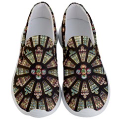 Church Window Rosette Glass Window Men s Lightweight Slip Ons by Pakrebo