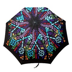 Mosaic Window Rosette Church Glass Folding Umbrellas by Pakrebo