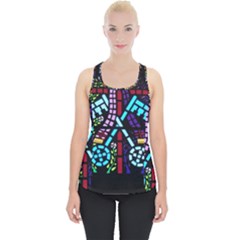 Mosaic Window Rosette Church Glass Piece Up Tank Top by Pakrebo